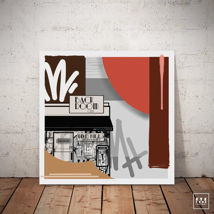 Backroom Club - Éditions Limitées - @trio6565, Animaux, Bar, Brun, Collage