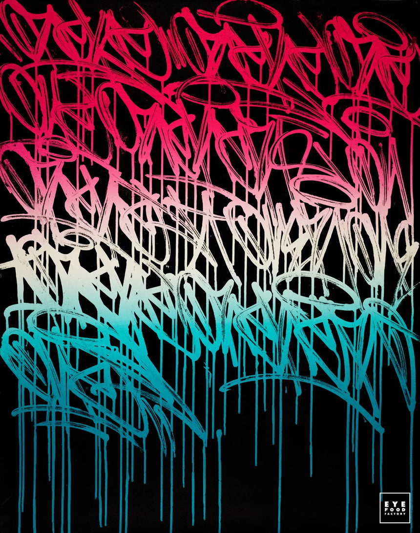 Writing - Éditions Limitées - 165x130cm, @nouveau, bleu blanc rouge, couleur,