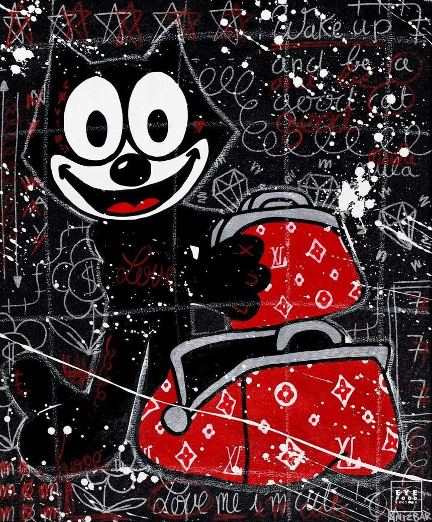 2 bags 1 cat - Éditions Limitées - @trio8065, Animaux, Cartoon, DBD (Dibond),