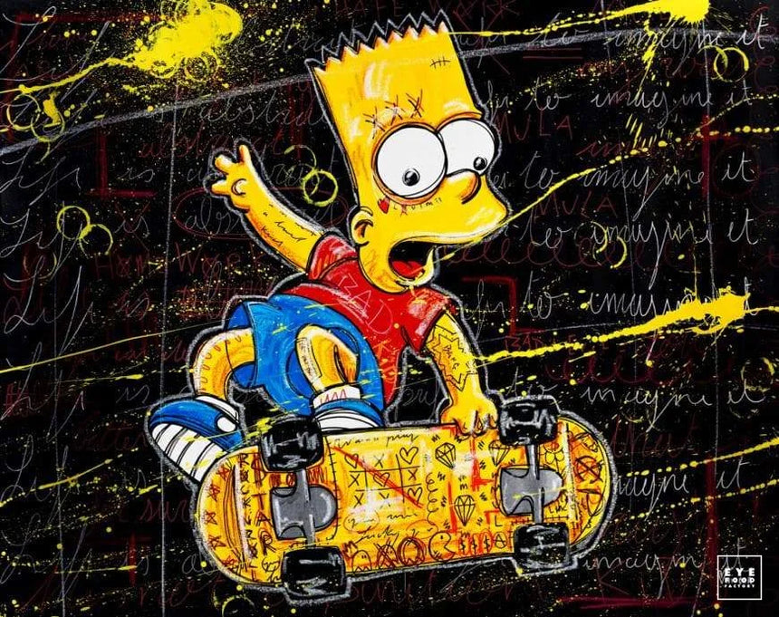Bad Kid - Éditions Limitées - @trio806512095, Bart, Comics, Dibond®, Jaune
