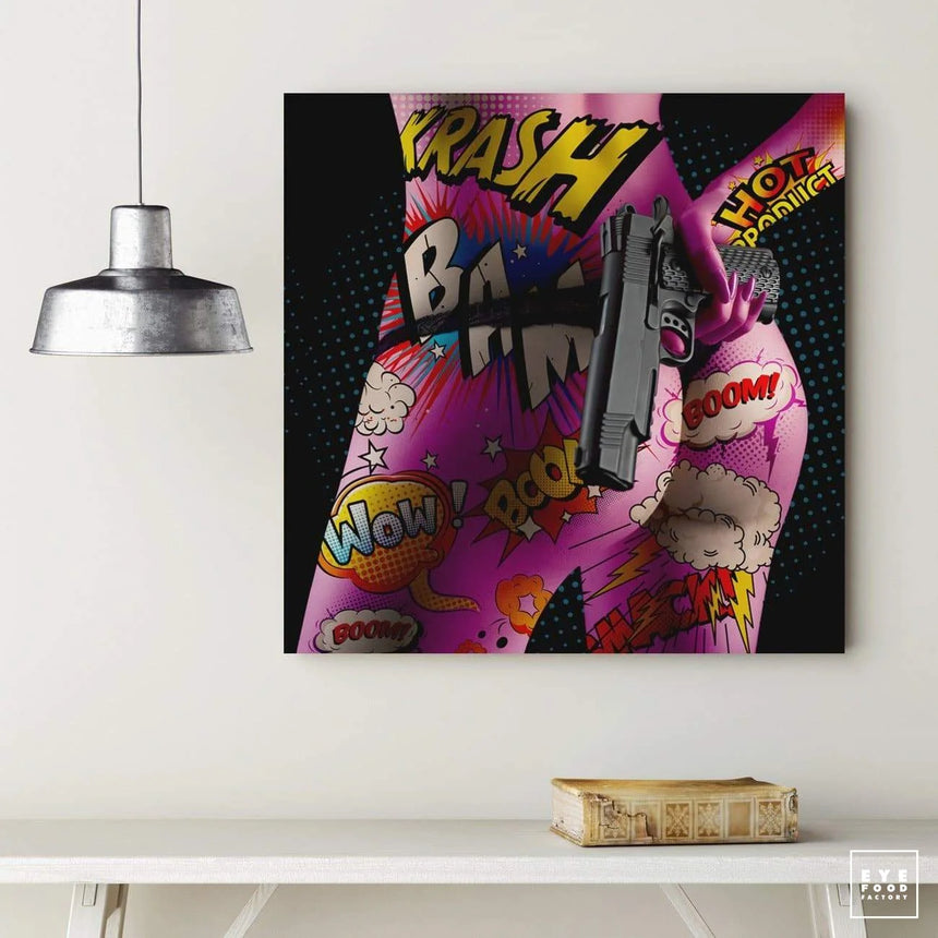 Booty bang - DERNIERS EXEMPLAIRES - 100x100cm, 40x40cm, Bam, BD, Boom