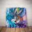 Bunny - DERNIERS EXEMPLAIRES - 100x100cm, Bleu, Bugs bunny, Dentistes, Dents
