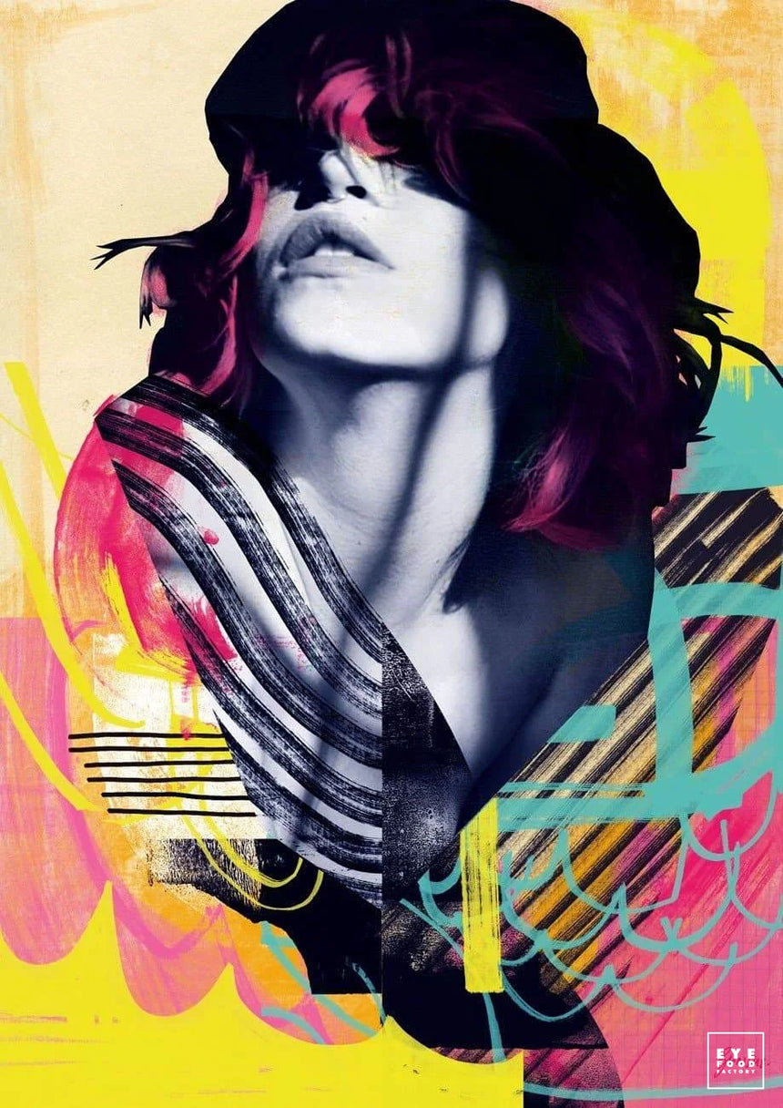 Color sparkle - DERNIERS EXEMPLAIRES - @trio8055, Dibond®, Femme, Girl, Jaune