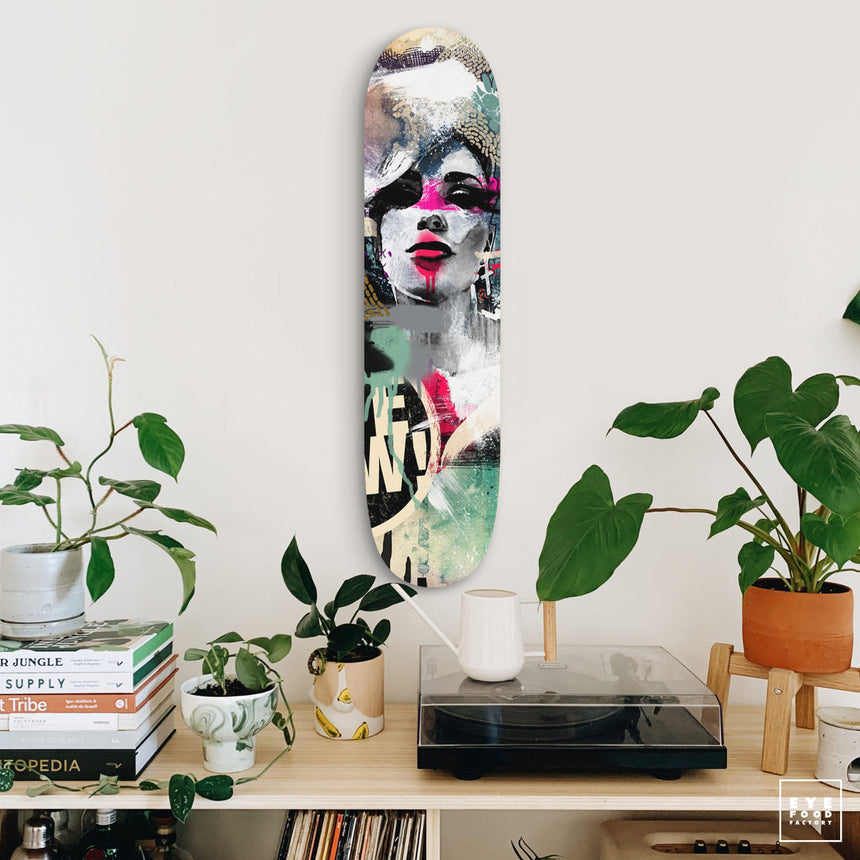 F- LIVE NOW - FAKEBOARDS - 82x22 cm, Dibond®, new, Original, Pop Art