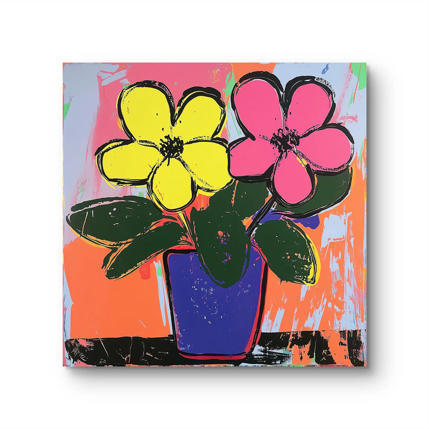 Flowers blue - Éditions Limitées - 120x120cm, 60x60cm, @duo60120, @nouveau,