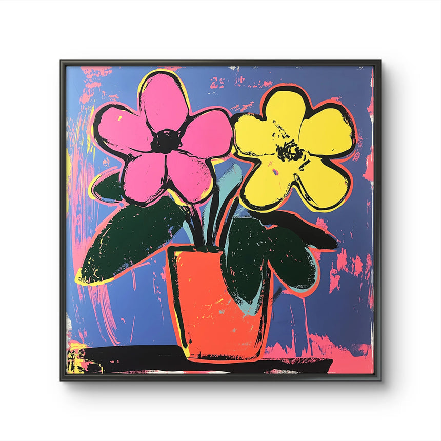 Flowers orange - Éditions Limitées - 120x120cm, 60x60cm, @duo60120, @nouveau,