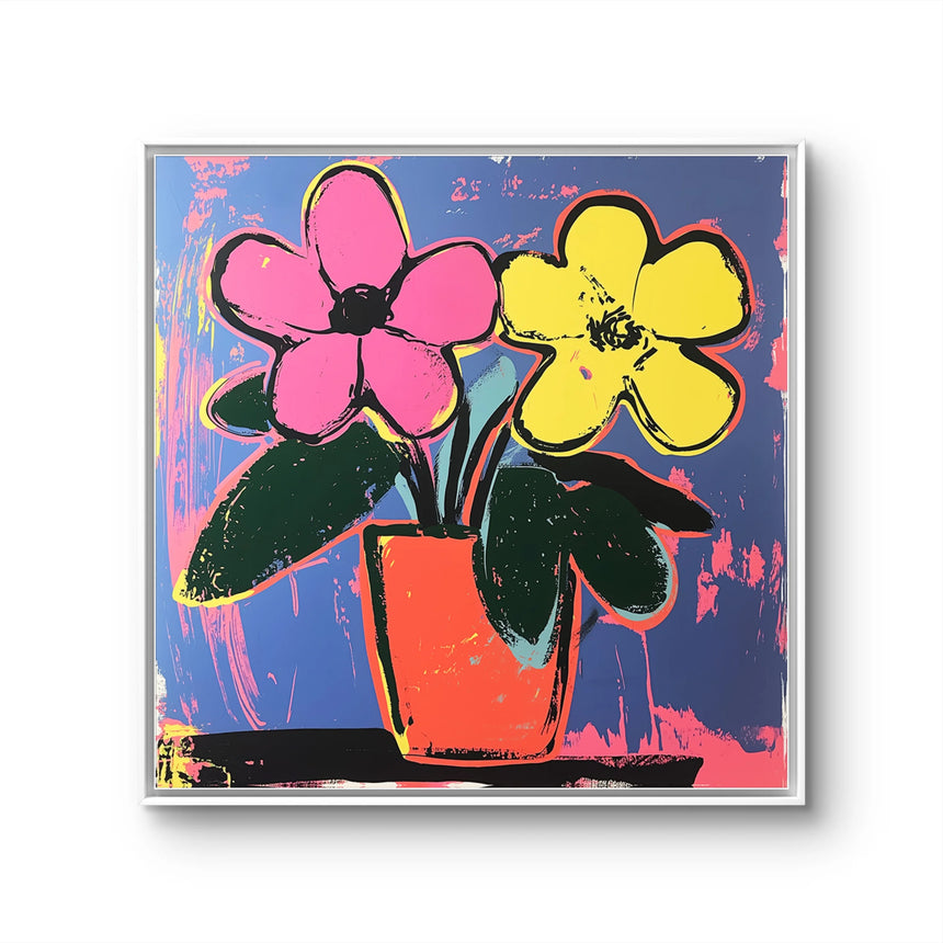 Flowers orange - Éditions Limitées - 120x120cm, 60x60cm, @duo60120, @nouveau,