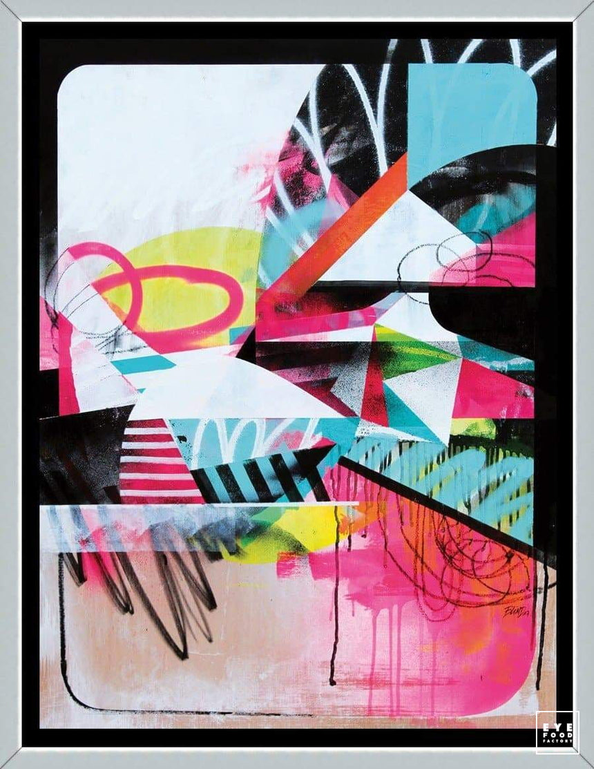 Fluo03 - Éditions Limitées - @trio8060, Abstrait, Bleu, Dibond®, Formes
