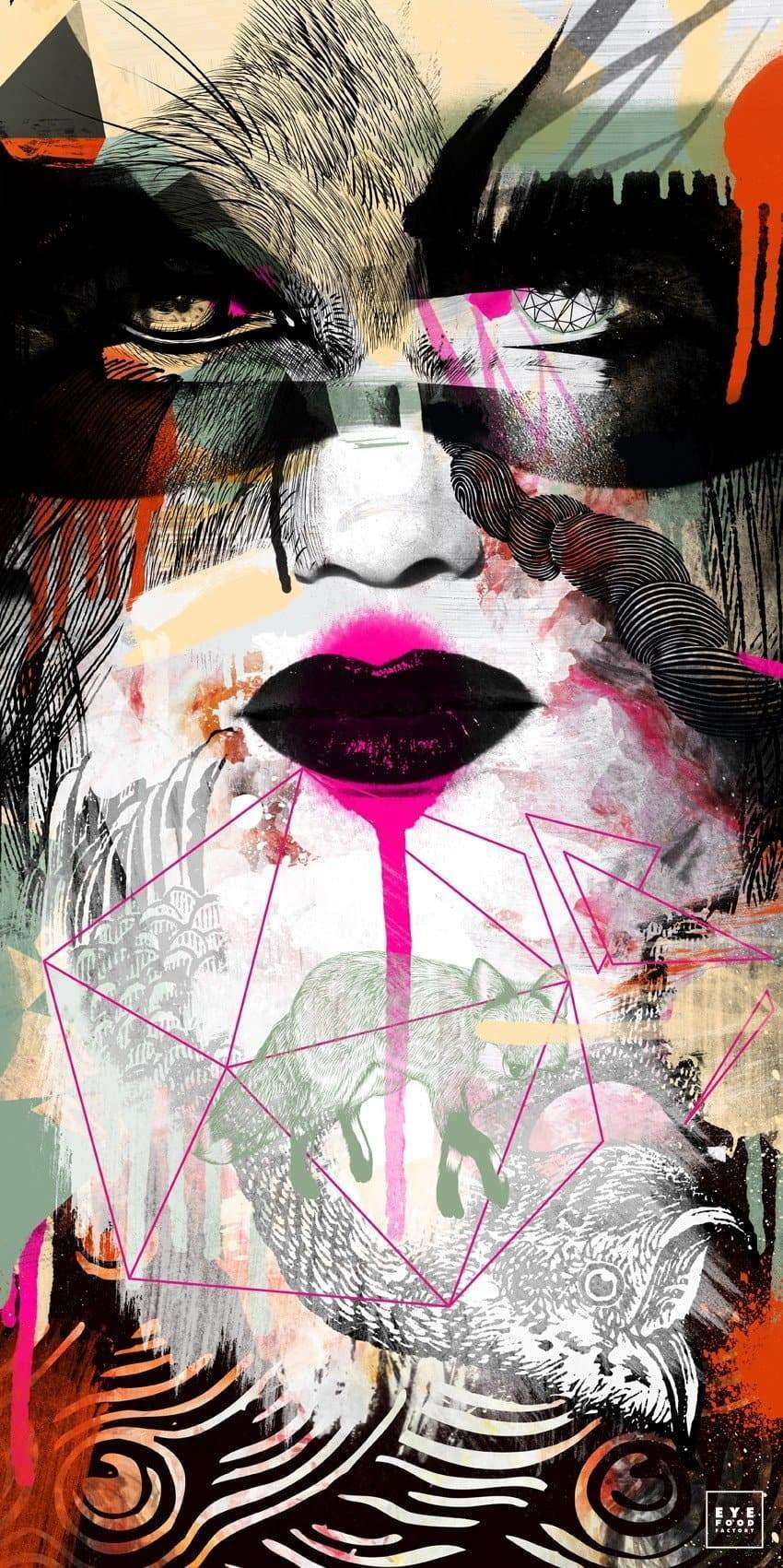 Hypnoz - Éditions Limitées - @only15075, Abstrait, Dibond®, Femme, Graphic