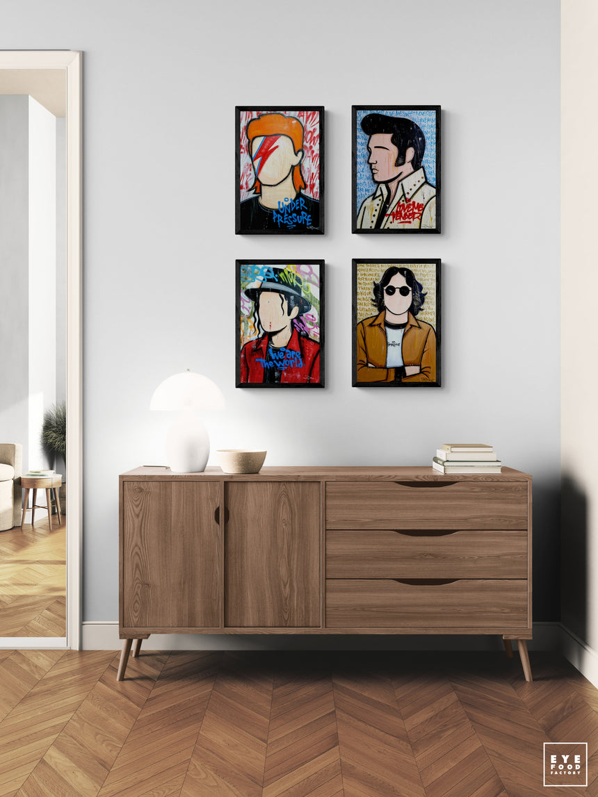Iconic- #Under Pressure - ICONIC IDOLS - 30X20cm, David Bowie, Default Title,