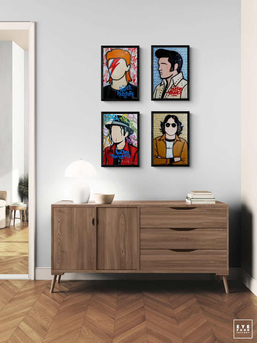 Iconic- #Under Pressure - ICONIC IDOLS - 30x20 cm, 30X20cm, David Bowie,