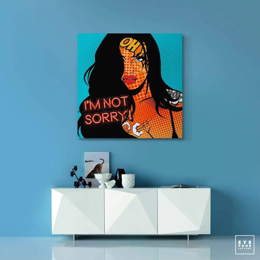 I’m Not Sorry - DERNIERS EXEMPLAIRES - 100x100cm, BD, Brunes, couleur,