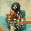 Jimi - DERNIERS EXEMPLAIRES - @trio6565, Dibond®, Fleurs, Guitare, Hendrix
