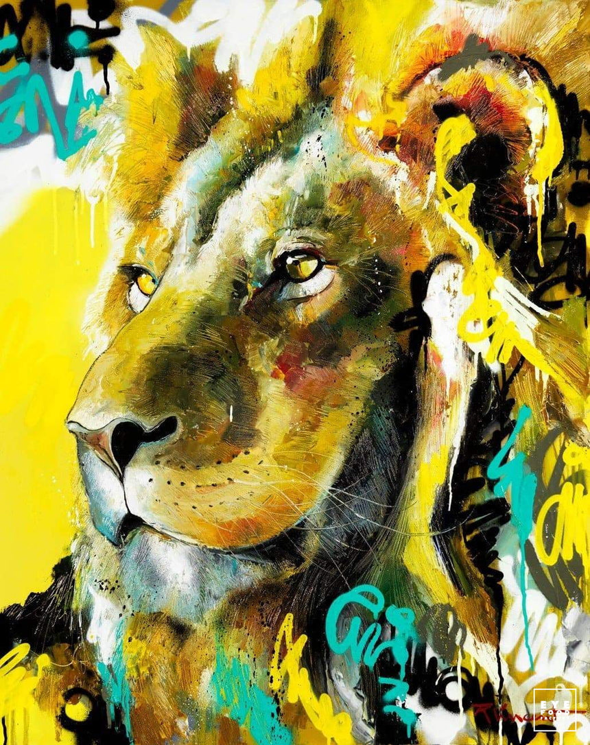 Joseph - Éditions Limitées - @trio806512095, Animaux, Crinière, Dibond®, Jaune