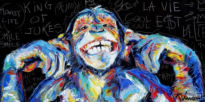 King of Jokes - Éditions Limitées - 100x50cm, @bestsellers, Animaux, Bleu,