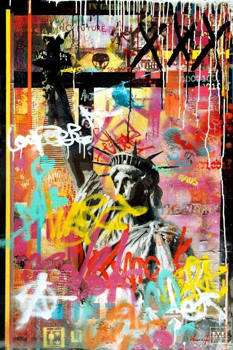 Liberty - Éditions Limitées - @trio8055, Anarchie, Bartholdi, Collage, Dibond®