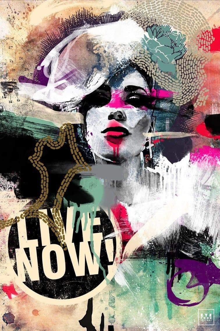 Live now - Éditions Limitées - @trio8055, Abstrait, Dibond®, Femme, LASTCHANCE