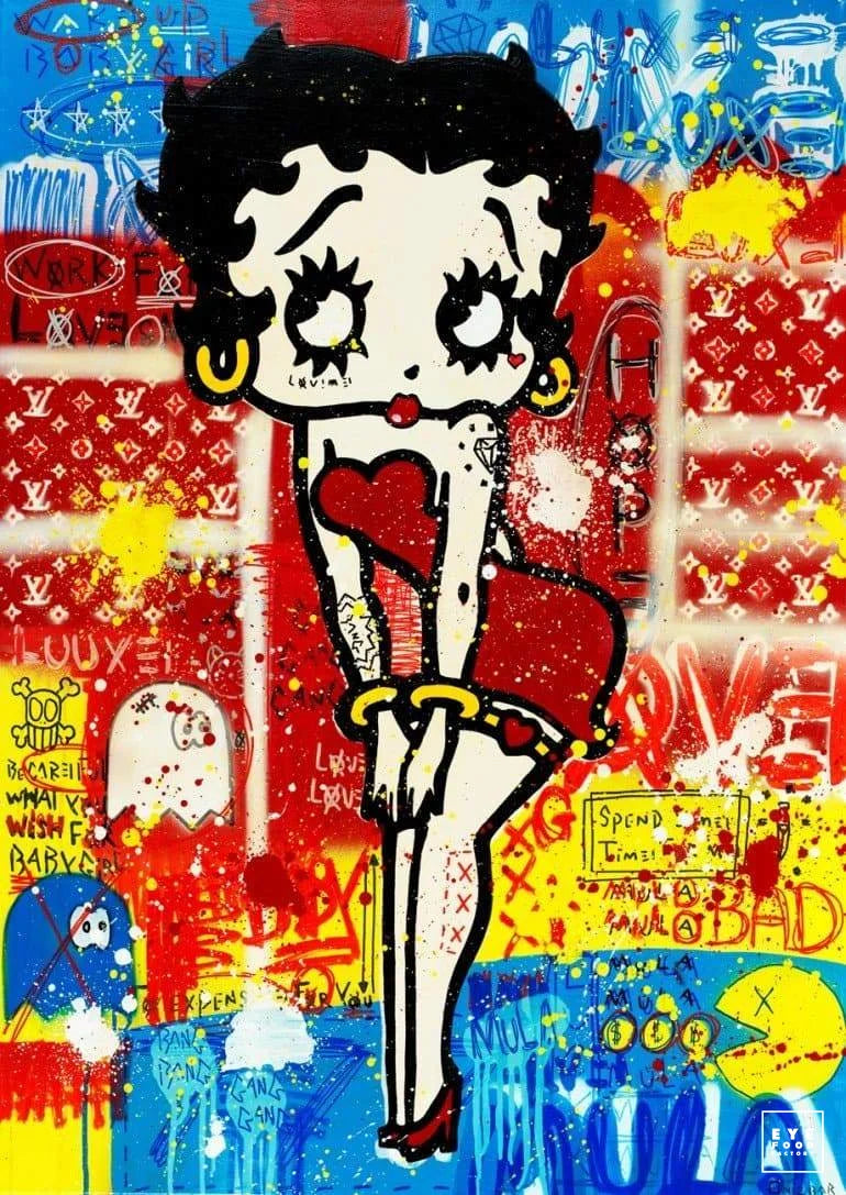 Luuuxe - Éditions Limitées - @trio8055, Betty Boop, Bleu, Cartoon, Comics