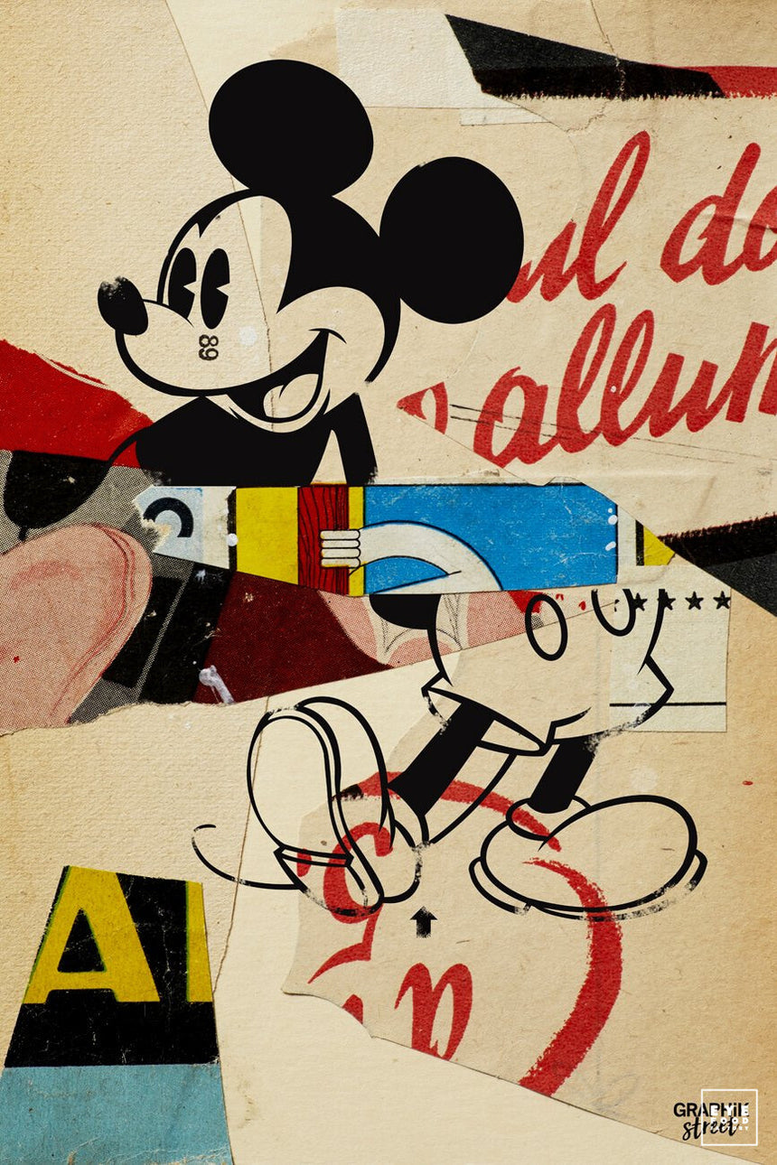 Mi-ckey - Éditions Limitées @quator165110, Dibond®, Mickey, Portrait, Spray