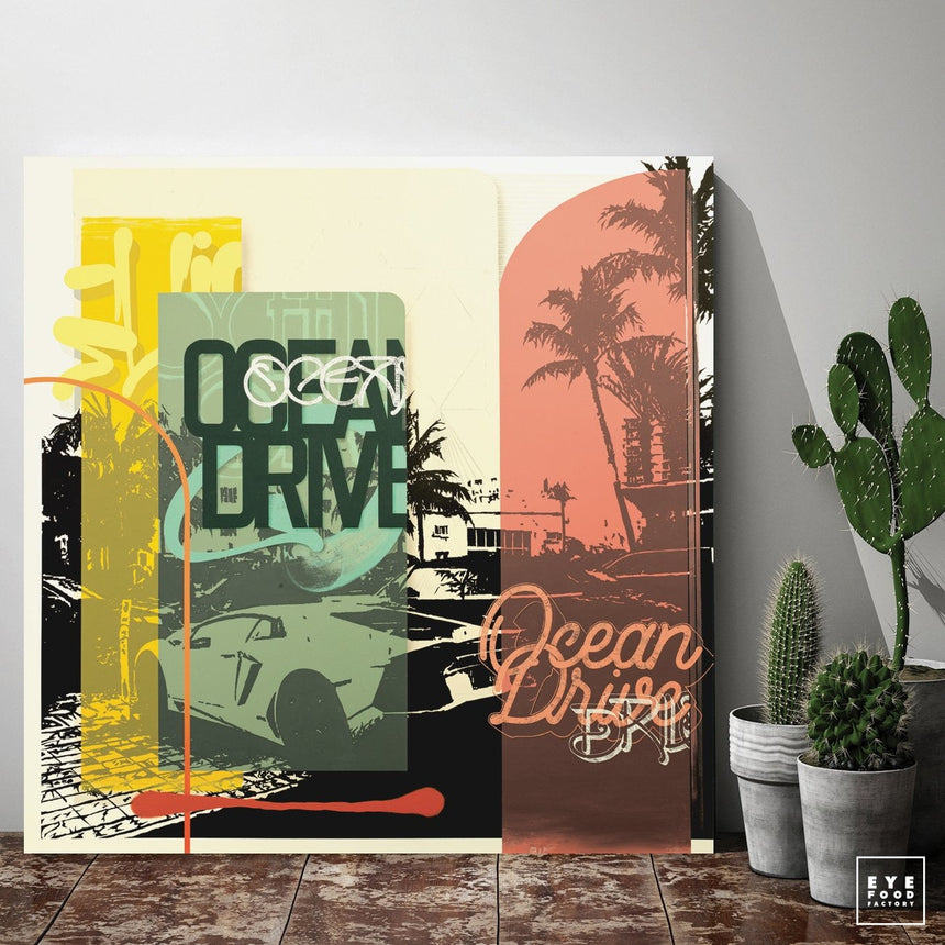 Ocean Drive - Éditions Limitées - @trio6565, Animaux, Bar, Brun, Collage