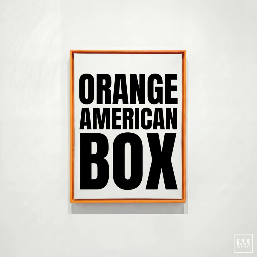 Orange American Box - AMERICAN BOX - BOX, new, Pour tableau 100x100cm,