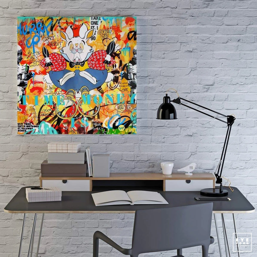 Time Is Money - Éditions Limitées - @trio6565, Animaux, Comics, Dibond®, Lapin