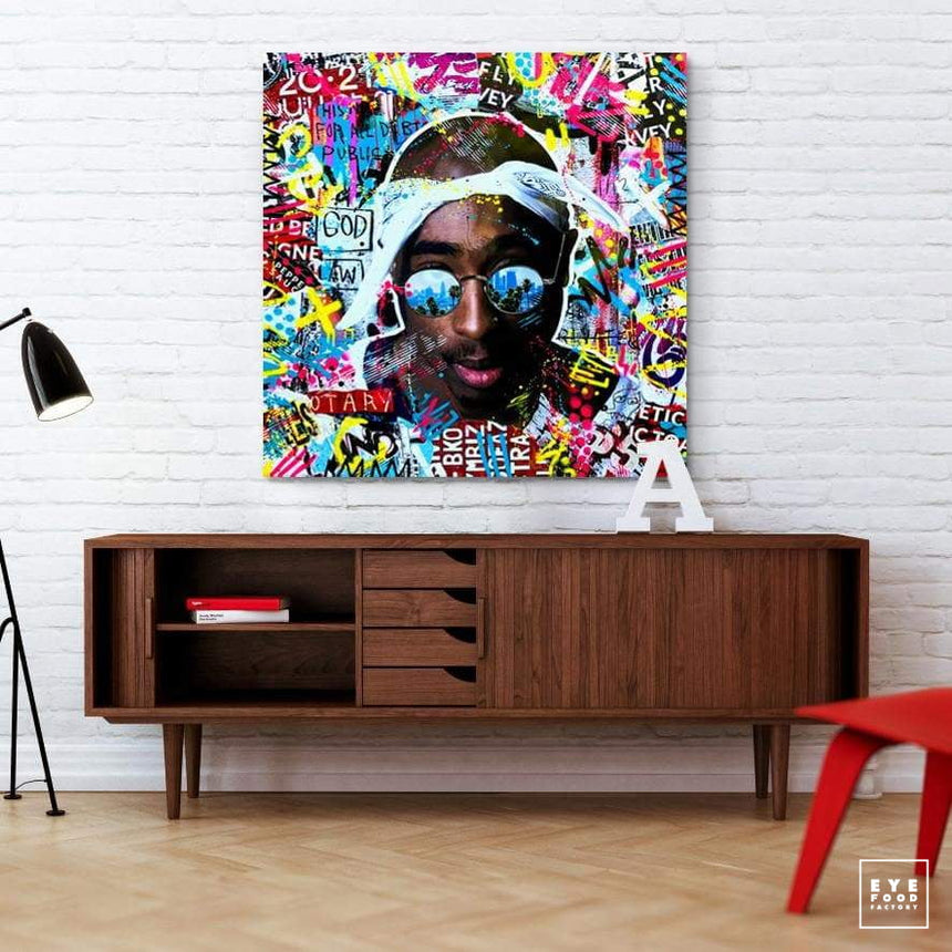 Tupac - Éditions Limitées - @trio6565, Bandana, Collage, célébrité, Dibond®