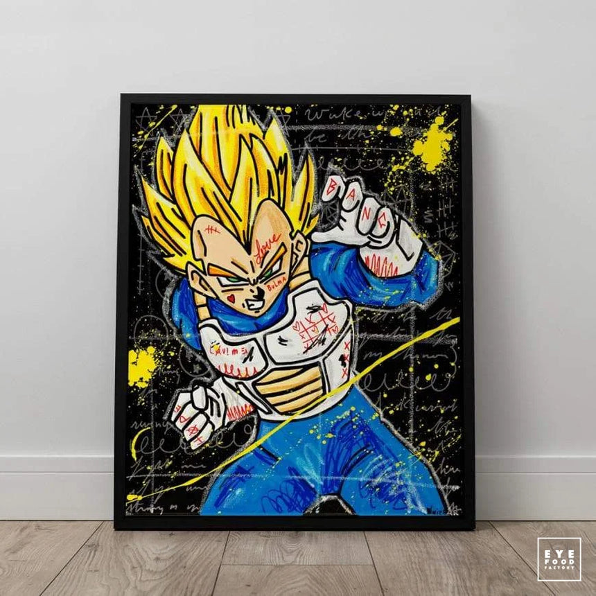 Vegeta - Éditions Limitées - @trio8065, Bleu, Combat, Comics, Dibond®