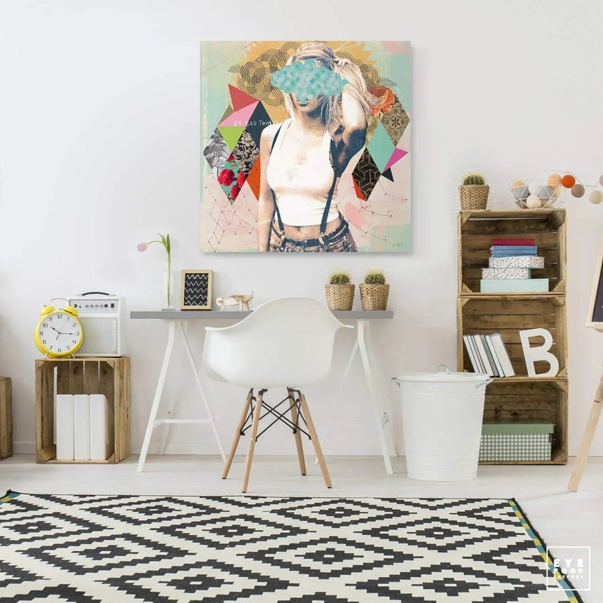 What a girl to do - DERNIERS EXEMPLAIRES - 100x100cm, 40x40cm, Blanc, Blondes,