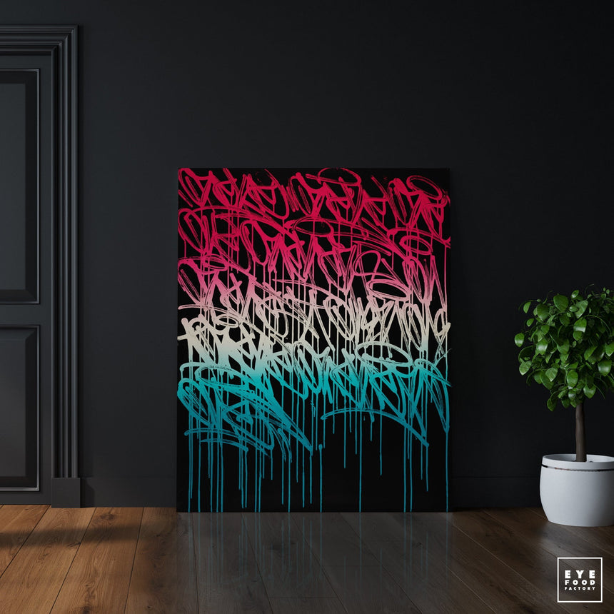 Writing - Éditions Limitées - 165x130cm, @nouveau, bleu blanc rouge, couleur,